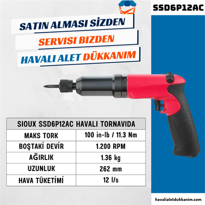 Sioux SSD6P12AC Havalı Tornavida
