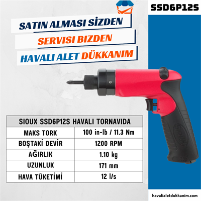 Sioux SSD6P12S Havalı Tornavida