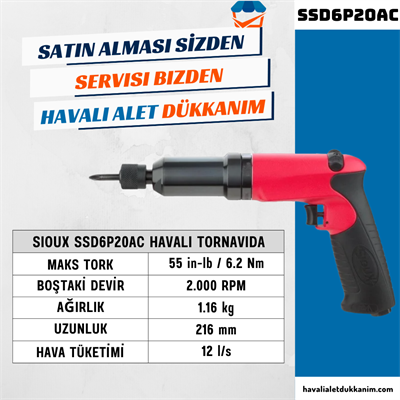 Sioux SSD6P20AC Havalı Tornavida