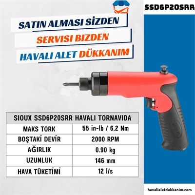 Sioux SSD6P20SRR Havalı Tornavida