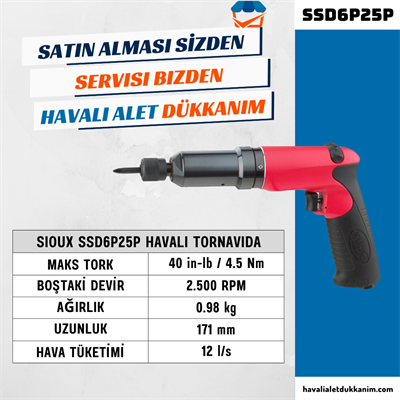 Sioux SSD6P25P Havalı Tornavida