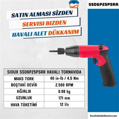 Sioux SSD6P25PSRR Havalı Tornavida