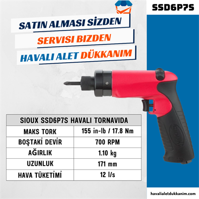 Sioux SSD6P7S Havalı Tornavida