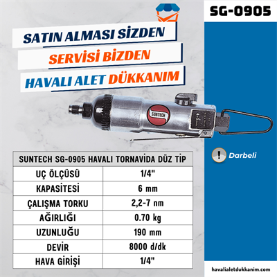 SUNTECH SG-0905 Havalı Tornavida Düz Tip