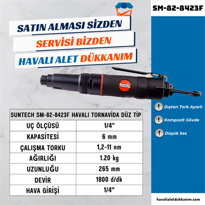 SUNTECH SM-82-8423F Havalı Tornavida Düz Tip