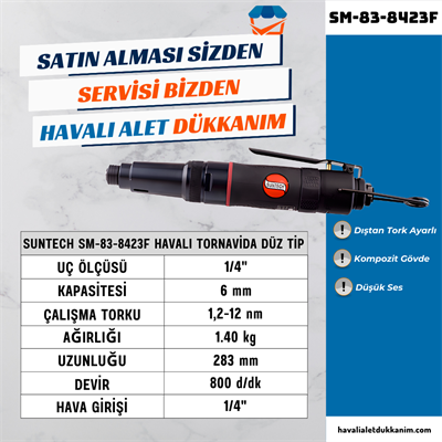 SUNTECH SM-83-8423F Havalı Tornavida Düz Tip