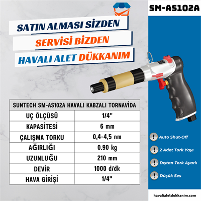 SUNTECH SM-AS102A Havalı Kabzalı Tornavida