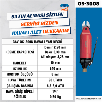 GAV OS-3008 Havalı Yan Keski
