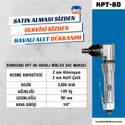 KAWASAKI KPT-80 Havalı Nibler Sac Makası