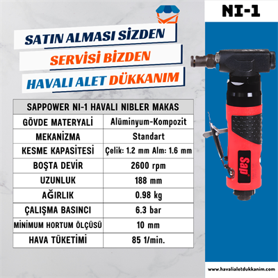 SAPPOWER NI-1 Havalı Nibler Makas