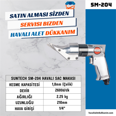 SUNTECH SM-204 Havalı Sac Makası