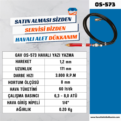 GAV OS-573 Havalı Yazı Yazma