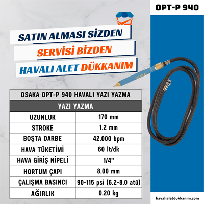 OSAKA OPT-P 940 Havalı Yazı Yazma Makinesi