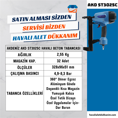 AKDENİZ AKD ST3025C Havalı Beton Tabancası