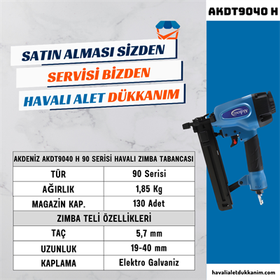 AKDENİZ AKDT9040 H 90 Serisi Havalı Zımba Tabancası