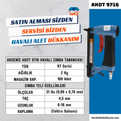 AKDENİZ AKDT 9716 Havalı Zımba Tabancası