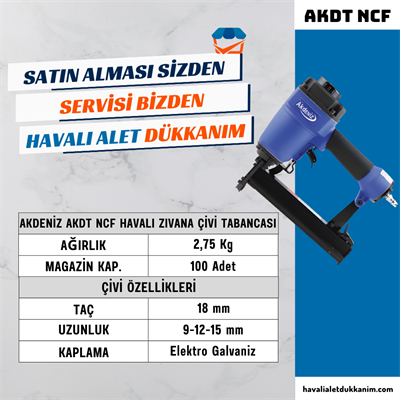 AKDENİZ AKDT NCF Havalı Zıvana Çivi Tabancası
