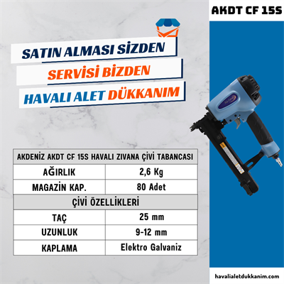 AKDENİZ AKDT CF 155 Havalı Zıvana Çivi Tabancası