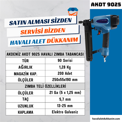 AKDENİZ AKDT 9025 Havalı Zımba Tabancası