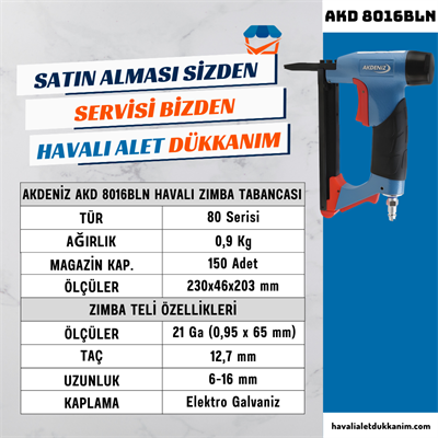 AKDENİZ AKD 8016BLN Havalı Zımba Tabancası