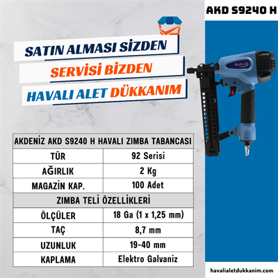 AKDENİZ AKD S9240 H Havalı Zımba Tabancası