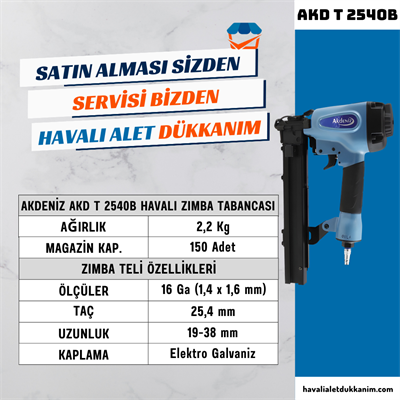 AKDENİZ AKD T 2540B Havalı Zımba Tabancası