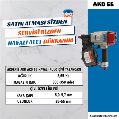 AKDENİZ AKD 55 Havalı Rulo Çivi Tabancası
