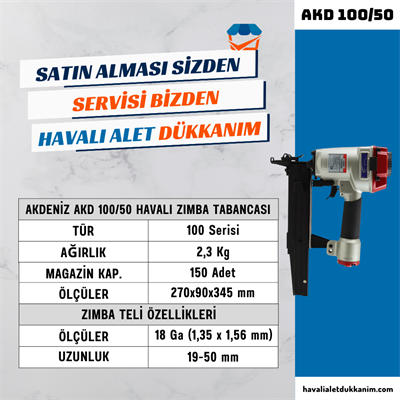 AKDENİZ AKD 100/50 Havalı Zımba Tabancası