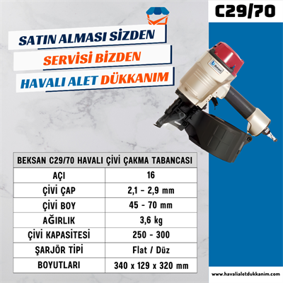 BEKSAN C29/70 Havalı Çivi Çakma Tabancası