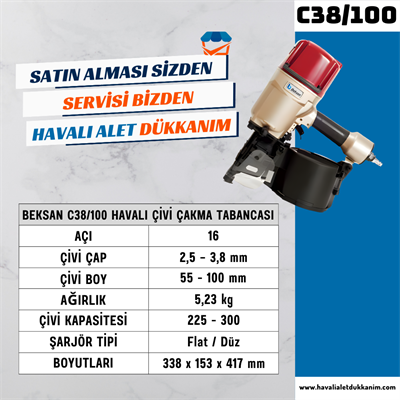 BEKSAN C38/100 Havalı Çivi Çakma Tabancası