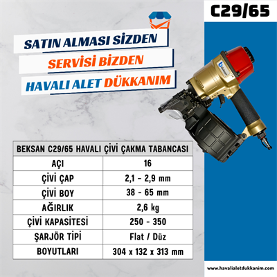 BEKSAN C29/65 Havalı Çivi Çakma Tabancası