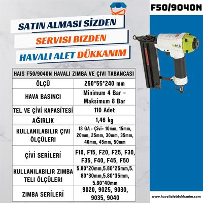 HAIS F50/9040N Havalı Zımba ve Çivi Tabancası