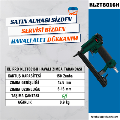 KL PRO KLZT8016H Havalı Zımba Tabancası