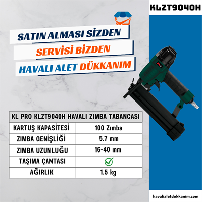 KL PRO KLZT9040H Havalı Zımba Tabancası