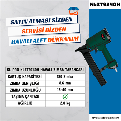 KL PRO KLZT9240H Havalı Zımba Tabancası