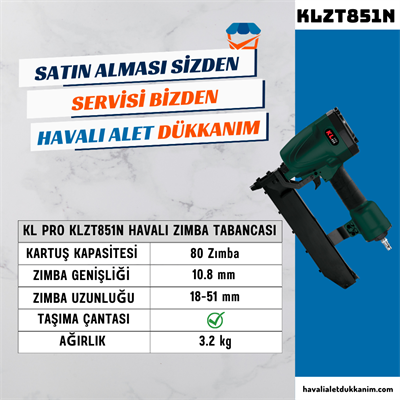 KL PRO KLZT851N Havalı Zımba Tabancası