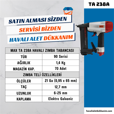 MAX TA 238A Havalı Zımba Tabancası
