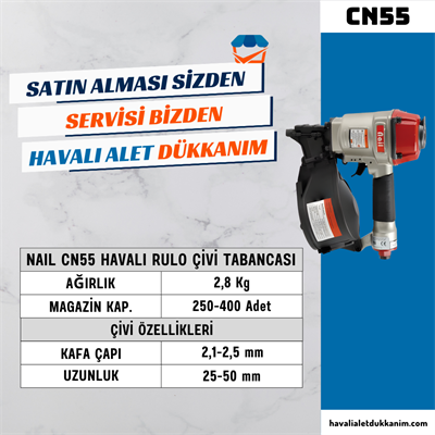 NAIL CN55 Havalı Rulo Çivi Tabancası