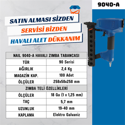 NAIL 9040-A Havalı Zımba Tabancası