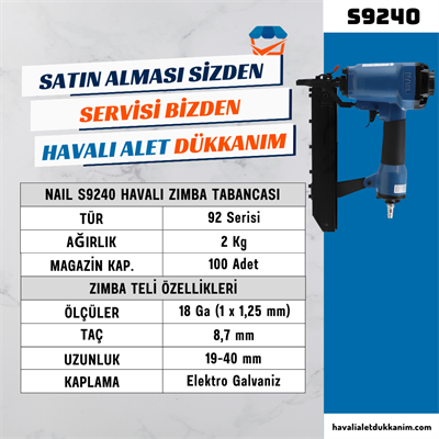 NAIL S9240 Havalı Zımba Tabancası