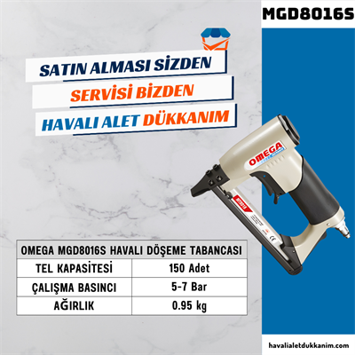 OMEGA MGD8016S Güvenlikli Döşeme Tabancası 6-16 mm