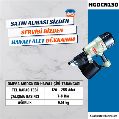OMEGA MGDCN130 Roll Çivi Tabancası 75-130 mm