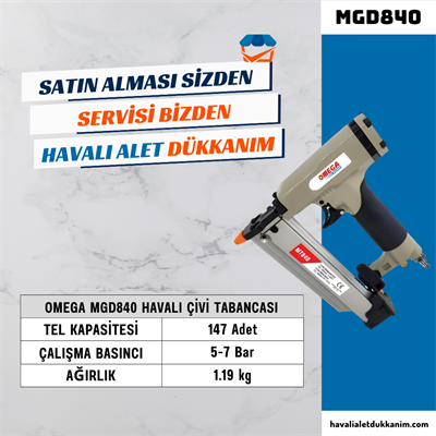 OMEGA MGD840 Başsız Çivi Tabancası 12-40 mm
