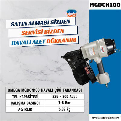 OMEGA MGDCN100 Roll Çivi Tabancası 65-100 mm