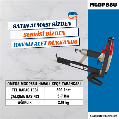 OMEGA MGDP88U Keçe Tabancası 18-25 mm