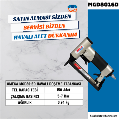 OMEGA MGD8016D Şarjör Tetikli Döşeme Tabancası