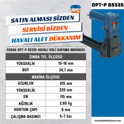 OSAKA OPT-P 85335 Havalı Koli Kapama Makinesi