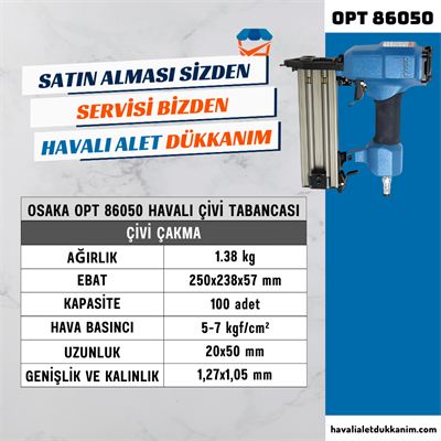OSAKA OPT 86050 Havalı Çivi Tabancası 50 mm