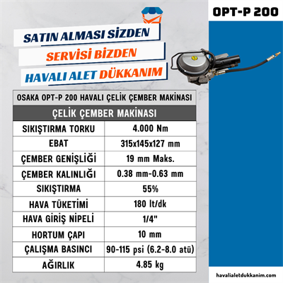 OSAKA OPT-P 200 Havalı Çelik Çember Makinesi