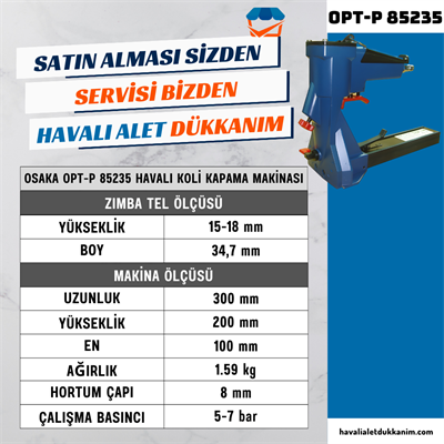 OSAKA OPT-P 85235 Havalı Koli Kapama Makinesi